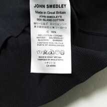 JOHN SMEDLEY ジョンスメドレー イギリス製 シーアイランドコットン七分袖Vネックカーディガン M ネイビー ニット トップス g15008_画像7