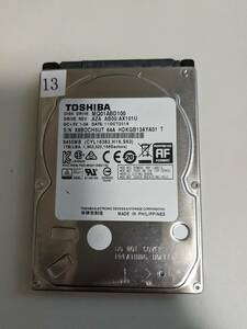【使用時間19時間】 TOSHIBA 1TB(1000GB) HDD MQ01ABD100 2.5インチ 9.5mm厚 CrystalDiskInfo正常判定⑬