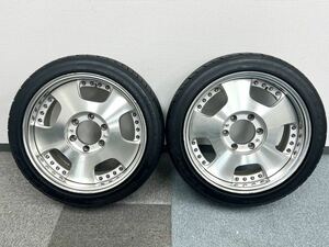 【売り切り】【中古品】【直接引き取り大歓迎】SUPER STAR スーパースター 225×45R18 +32 139.7 GOOD YEAR タイヤ付き アルミホイール