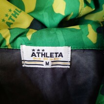 ATHLETA アスレタ サッカーウェア フットサルウェア 薄手 ナイロンジャケット 長袖 Mサイズ メンズ ブラック 黒 古着 スポーツ _画像6