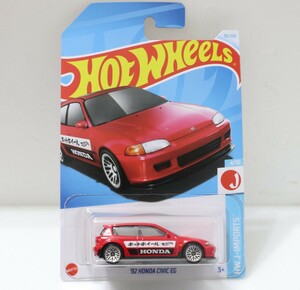 '92 ホンダ シビックEG/赤/レッド/ホットウィール/Hotwheels/1992 Honda Civic EG6/Red/