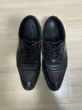 テクシーリュクス ビジネスシューズ 25.5 黒 ブラック Uチップ プレーントゥ 革靴 texcy luxe アシックス_画像3