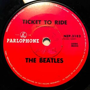 ◆65年 ニュージーランドORG◆ BEATLES / TICKET TO RIDE ◆PARLOPHONE赤ラベル