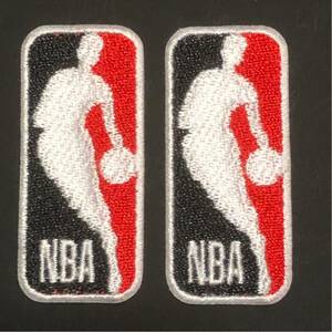 NBA ロゴ ワッペン ミニサイズ ２枚セット ブルズカラー