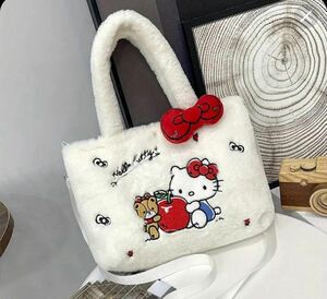 サンリオ キティバッグ フワフワ 27×22cm トートバッグ ミニバッグ