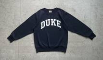 vintage 90's アメリカ製 The Game カレッジロゴ DUKE クルーネック スウェット トレーナー ネイビー S_画像2