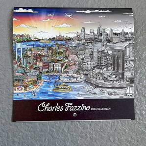 ♪ 2024年　壁掛けカレンダー ★Charles Fazzinoチャールズ・ファジーノ★未開封未使用★送料無料