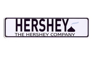 ハーシーズ THE HERSHEY COMPANY 横長型 アメリカンブリキ看板 ストリートサイン メタルプレート