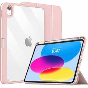 iPad 第10世代 ケース 10.9インチ 2022モデル ピンク クリア タブレットケース 