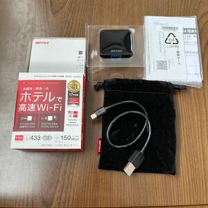 601p2212☆ BUFFALO (バッファロー) USB 無線LAN親機 11ac/n/a/g/b 433/150Mbps トラベルルーター single_band ブラック WMR-433W2-BK