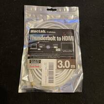 【新品未開封】ケーブル　Maclab.Cables Thunderboltオス - HDMI TYPE A オス　3m_画像1