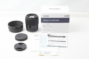 ◆ほぼ新品◆シグマ SIGMA 30mm F1.4 DC DN Contemporary ソニーEマウント用 付属品完備 元箱◇43504