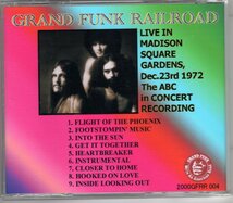 GRAND FUNK RAILROAD/THE ABC IN CONCERT RECORDING '72_画像2