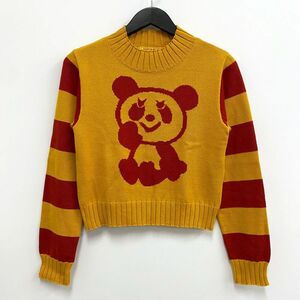 HYSTERIC GLAMOUR Hysteric Glamour PANDA figured knitting Short sweater size : Free/ shop front / other molding selling together { lady's old clothes * mountain castle shop }S491