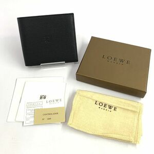 《ジャンク》LOEWE MADRID ロエベ カウハイド 牛皮 二つ折り財布 小銭入れ 《ブランド・山城店》◆U709