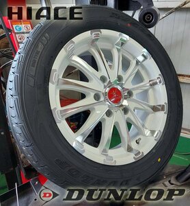 車検対応 Bounty Collection BD12!!200系ハイエース ダンロップ RV503 215/60R17 新品タイヤホイールセット 17インチ