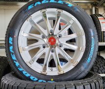 ハイエース200系 ホイールセット 新品4本セット 215/60R17 グッドイヤー ナスカー ホワイトレター BD12 17インチ_画像9