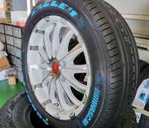 ハイエース200系 ホイールセット 新品4本セット 215/60R17 グッドイヤー ナスカー ホワイトレター BD12 17インチ_画像3