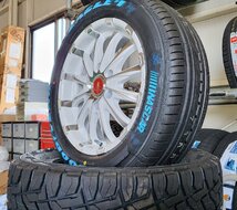 ハイエース200系 ホイールセット 新品4本セット 215/60R17 グッドイヤー ナスカー ホワイトレター BD12 17インチ_画像1