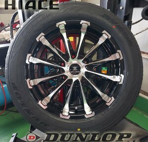 車検対応 Bounty Collection BD12!!200系ハイエース ダンロップ RV503 215/60R17 新品タイヤホイールセット 17インチ