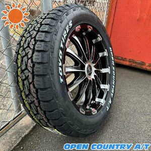 車検対応 200系ハイエース 17インチ タイヤホ イールセット 4本セット 1台分 BD12 TOYO オープンカントリー AT 215/60R17 ホワイトレター