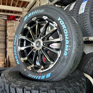 車検対応 200系ハイエース タイヤホイール ヨコハマ YOKOHAMA PARADA パラダ ホワイトレター 215/60R17 17インチ BD12 ホワイトポリッシュ