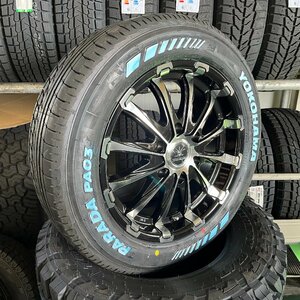 車検対応 200系ハイエース 17インチ タイヤホイール ヨコハマ YOKOHAMA PARADA パラダ ホワイトレター 215/60R17 BD12 ホワイトポリッシュ