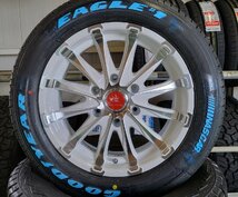 ハイエース200系 ホイールセット 新品4本セット 215/60R17 グッドイヤー ナスカー ホワイトレター BD12 17インチ_画像2