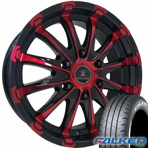 車検対応 200系ハイエース 人気 タイヤホイール ファルケン W11 ホワイトレター 215/65R16 16インチ BD12