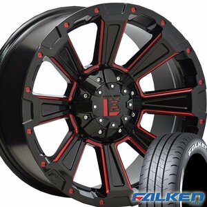 車検対応 200系ハイエース 人気 タイヤホイール ファルケン W11 ホワイトレター 215/65R16 16インチ LEXXEL DeathRock デスロック