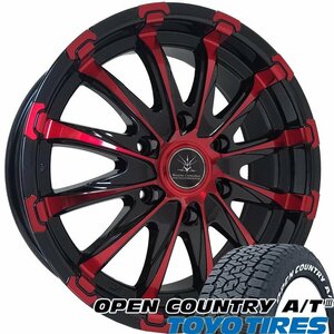 車検対応 ハイエース タイヤホイール トーヨー オープンカントリー AT3 ホワイトレター 215/65R16 16インチ Bouny Collection BD12