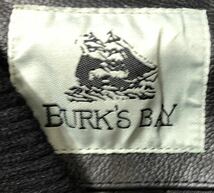 90s ヴィンテージ ■ BURK'S BAY ■ 袖革 本革 レザー バック ビッグ ロゴ 刺繍 スタジアム ジャンパー スタジャン ブラック XL_画像5