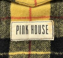 ● PINK HOUSE ピンクハウス ● ロゴ ラベル チェック柄 ウール ワンピース イエロー×ブラック_画像4