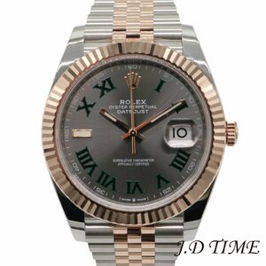 ROLEX【ロレックス】 デイトジャスト41じ　126331 スレート/グリーンローマ文字盤 メンズ【新品】(JD-MA-192346)