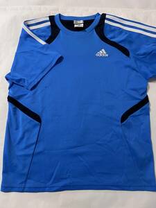 【adidas】トレーニング用Ｔシャツ★Ｍ★ブルー★美品★ワンコインスタート★即決