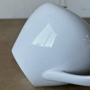 3個set 綺麗な曲線の 白磁 ピッチャー デットストック 陶器 検: 水差し ミルク フラワーベース 花瓶 花器 レトロ ビンテージ アンティークの画像6