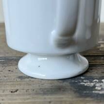 2個set 足付き マグカップ スタック デットストック 白磁 陶器 検: スタッキング ティーカップ デザート レトロ ビンテージ アンティーク_画像8