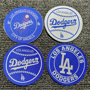 4点セット　新品　アイロンワッペン　パッチ　野球　 Los Angeles Dodgers 大谷翔平　山本由伸　ロサンゼルス　ドジャース　LA　ブルー　