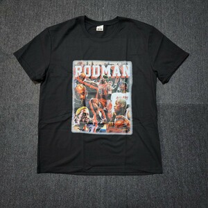 新品　NBA　シカゴ・ブルズ　半袖Tシャツ　Tee　バスケット　ロッドマン　サイズXL　Rodman選手　　黒　　Bulls