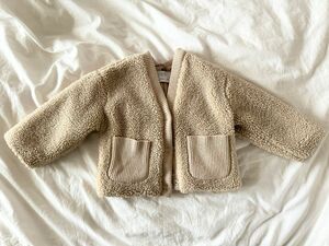 ZARA ザラ　ZARAbaby ザラベビー　ボアブルゾン　アウター　エクリュ　ベージュ　キッズ　ベビー　こども　98 100