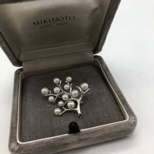 MIKIMOTO ミキモト ブローチ シルバー 幸福の木 パール ファッション P34