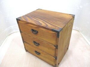 * Showa era * antique * wooden * Japanese style * small articles storage * Mini chest of drawers * unevenness wood grain pattern *