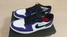 【送料無料】Nike Air Jordan 1 Low Golf Court Purple【NIKE アプリ限定販売】エア ジョーダン 1 LOW G ゴルフシューズ DD9315-105_画像1