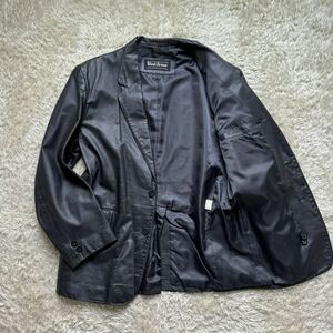 ■WIND ARMOR ウィンドアーマー レザージャケット ライダースジャケット 上着 イタリア 羊革 メンズ サイズM ブラック 黒