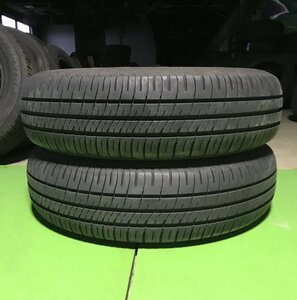 管理番号：C1-13-3●【送料無料！2本セット】165/80R13 DUNLOP EC204 2023年製 ７部山/夏タイヤ/適格請求書発行可能