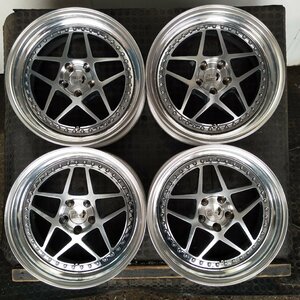 管理番号：Ｓ12-83【4本価格】【17x7.5J 5x100 ET+40 ハブ65】LEON HARD IRITT REISE・インプレッサ プリウス等・適格請求書発行可能