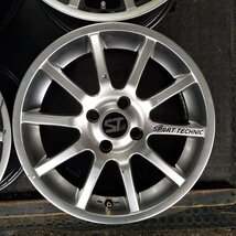 管理番号：S12-126【4本価格】【15x6.5J 4x100 ET+42 ハブ73】SPORT TECHNIC・ ロードスター シビック等・適格請求書発行可能_画像4