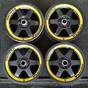 管理番号：A1-3【4本価格】【15x6.5J 4x100 ET+48 ハブ67】ブリヂストン V'Racing・店頭直接引取可能・適格請求書発行可能