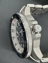 H#4721 ★超美品☆　CITIZEN シチズン プロマスター エコドライブ GMT ダイバー BJ7111-86L チタン ブルー_画像5