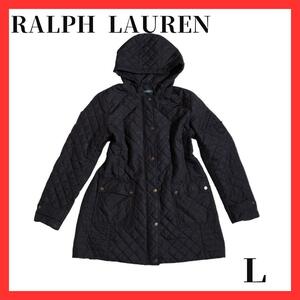 入手困難　RALPH LAUREN　ラルフ　US古着　キルティング　ダウン　コート　ラルフローレン　ポロ　ジャケット　ロング　フード